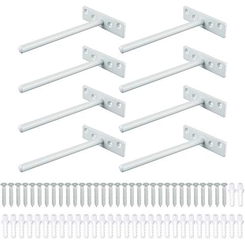 Alise 10-Inch Stainless Steel Folding Shelf Bracket Heavy Duty Brackets Support Wall Hanging,White Finish 2 Pcs Alise 10-Inch Stainless Steel Folding Shelf Bracket Heavy Duty Brackets Support Wall Hanging,White Finish 2 Pcs